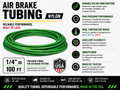 1/4" Air Brake Tubing – GREEN– Sold by the Foot