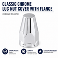 CR. PLASTIC CLASSIC SCREW-ON NUT CVR W/FLANGE 33MM X 3.25"