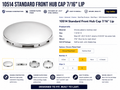 CR. FRONT HUB CAP, 7/16" LIP, 5 NOTCHES & 5 CLIPS