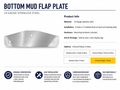 CR. 24" X 4" BOTTOM PLATE W/ 3 HOLES & HARDWARE