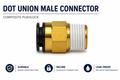 DOT Comp Union Conn Male 1/2x3/8