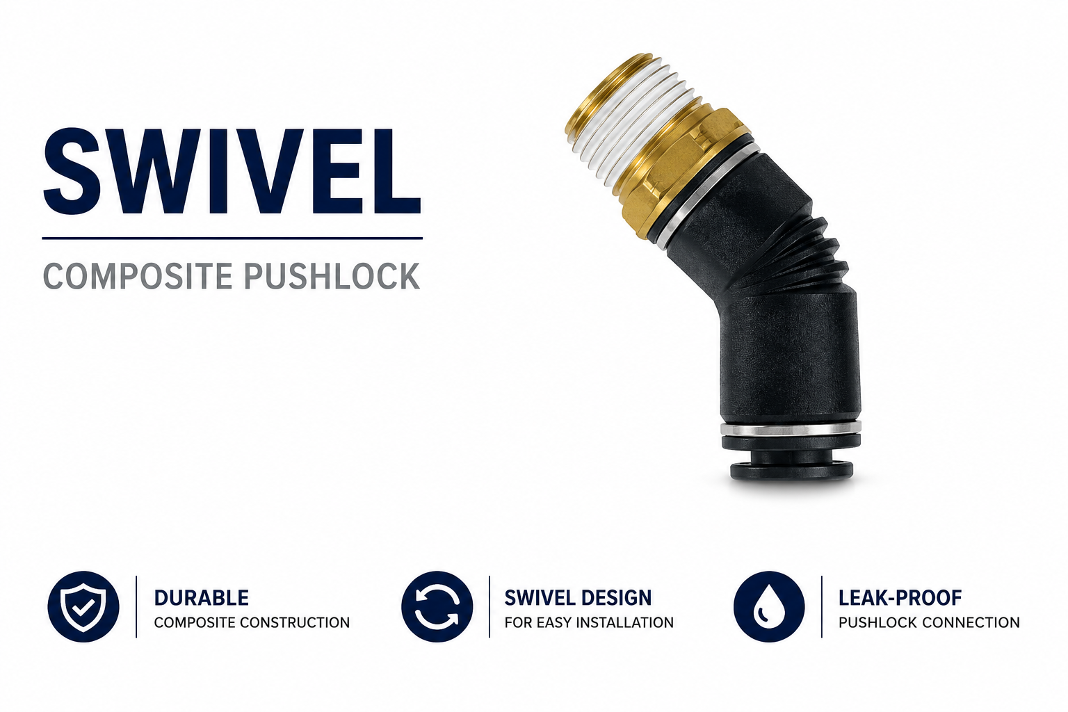 DOT 45 Degree Swivel Elbow 3/8x1/4