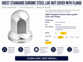 CR. STEEL PUSH-ON NUT COVER W/ FLANGE, 33M/M X 2"