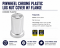 CR. PL. PIN WHEEL SCREW-ON NUT CVR W/FLANGE 33MMX3-3/8"