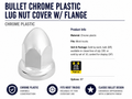 CR. PL. BULLET PUSH-ON NUT CVR W/FLANGE 33MMX2-3/8"H