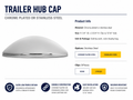 S.S. TRAILER HUB CAP W/ 3 CLIPS