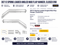 CR SPRING LOAD MUD FLAP HANGER STRAIGHT, 1-1/8" BOLT CENTERS