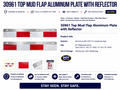 ALUM STRAIGHT MUD FLAP STRIP W/6" DOT-C2 TAPE, W/R/W/R