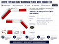 ALUM ANGLED MUD FLAP STRIP W/ 6" DOT-C2 TAPE, RED/WHITE/RED