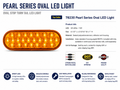 OVAL PEARL AMBER 24 LED LIGHT, CLEAR LENS