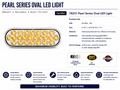 OVAL PEARL AMBER 24 LED LIGHT, AMBER LENS