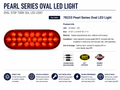 OVAL PEARL RED 24 LED LIGHT, RED LENS.