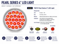 4" PEARL RED 24-LED LIGHT, CLEAR LENS
