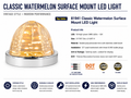 AMBER/CLR CLASSIC WATERMELON SURFACE MNT 18LED W/SS BEZEL