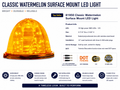 AMBER/AMBER CLASSIC WATERMELON 18 LED DUAL FUNCTION SEALED LIGHT