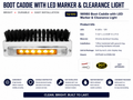 CR. ALUM. BOOT CADDIE W/ BLACK BRUSH & AMBER/AMB 6 LED LIGHT