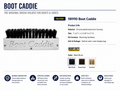 CR. ALUMINUM BOOT CADDIE W/ BLACK BRUSH & HARDWARE